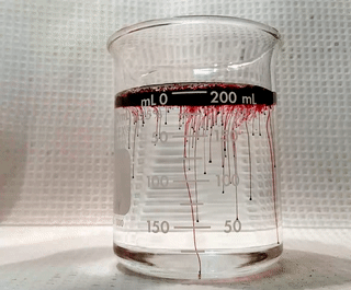 Blood Rain! This Is Distilled Water (dH2O),with Basic Red Dye #5 (toluylene Red) Being Sprinkled In.