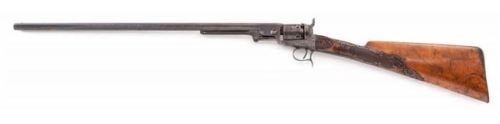 Belgian made “Colt” revolving rifle, mid 19th century.from Carol Watson’s Orange Coast Auctions