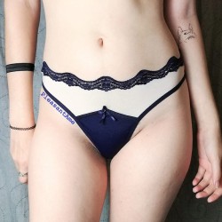 sortofunpleasant:  Fancy Blue and Nude Gstring ฬ    Taste and smell me in my   g-string that’s adorned with cute lace and bows before it’s gone.   Listed with some add-ons, including a Polaroid just for you!    Buy this g-string here now!  (do