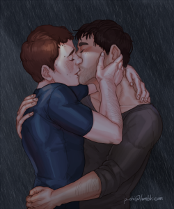 p-chi:  Was working my way down stilinskisparkles fics and came across this fic and I couldn’t get the rain scene out of my mind! Ugh I giggle whenever I remember it so yeah =w= Said scene:  “I really hate it when you call me that,” Derek cuts