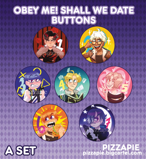 Introducing Obey! Me Shall We Date Button Packs, where I also have an exclusive offer for those that