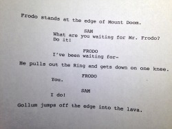 shitroughdrafts:  The Lord of the Rings: