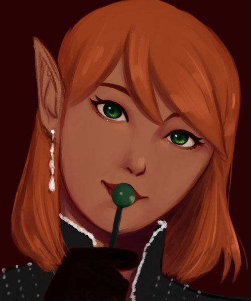lazy painting of marika while i work on comms (also i had a reference and it was from iz*one&rsq