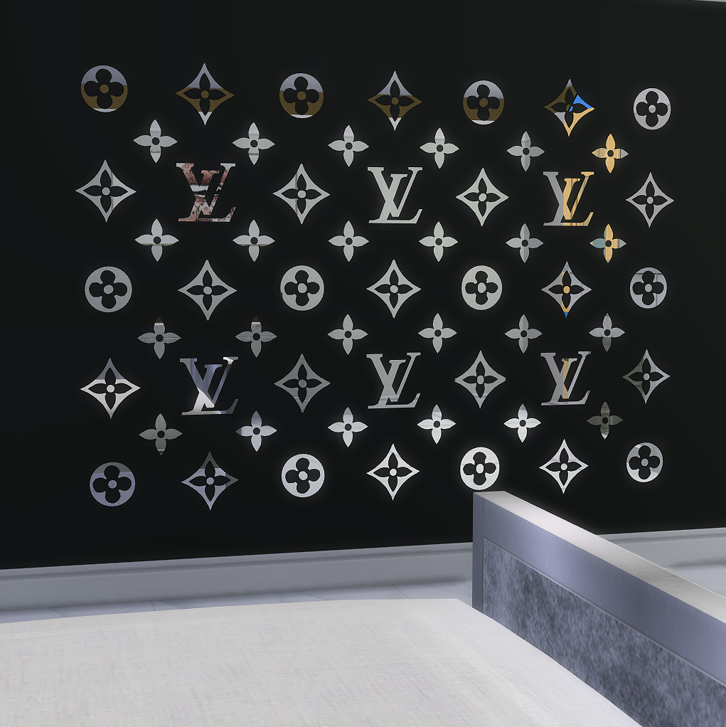 Sierra The Simmer's CC Finds — platinumluxesims: Designer Wallpaper - LV  x