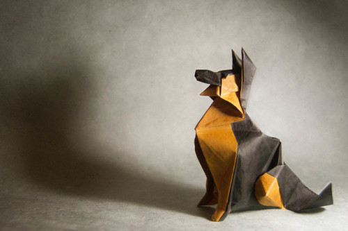Porn sixpenceee:   Origami art by Spanish artist photos