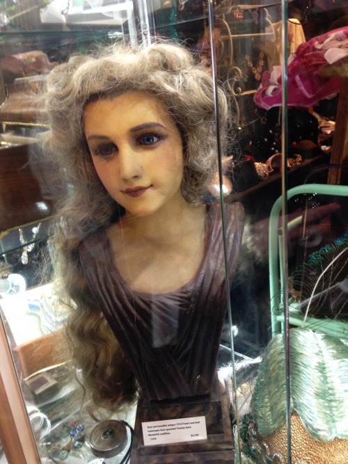 sydneyflapper: Edwardian wax mannequin head, Coutura Vintage at the AAADA 2016 Fair 