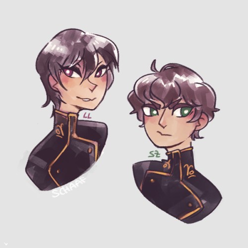 a while ago i sank into code geass hell and drew these two good (bad) boyos