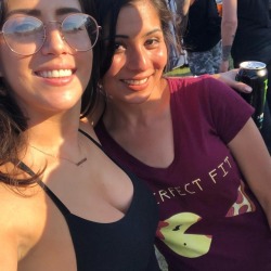 We’re a perfect fit! (I have no idea who she is but I liked her shirt and she insisted we take a photo together) (at Vans Warped Tour Pomona Ca)