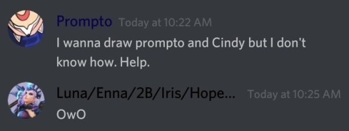 I Wanted To Draw Prompto And Cindy, Then Luna Said OwO, So I Said Fuck It.