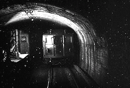 deforest:  Interior N.Y. Subway, 14th Street to 42nd Street (1905)by G. W. “Billy” Bitzer for American Mutoscope and Biograph Co. “Filming just seven months after the New York subway system opened, cameraman Bitzer captures a unique tracking shot