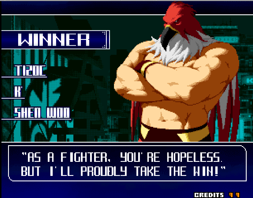 Bison2Winquote — - Duck King, Fatal Fury 1: King of the Fighters