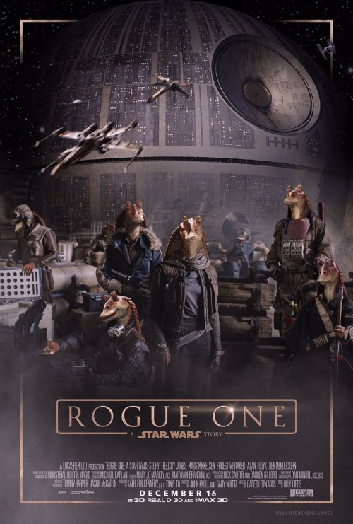 Jar Jar Binks On The Rogue One Posters