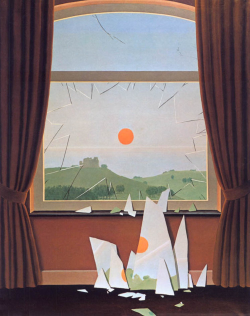 lazybonesillustrations: Rene Magritte’s broken windows