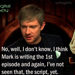 notmydate:Martin Freeman discussing Ben as a dragon and possibly fainting in the season 3 opener of 
