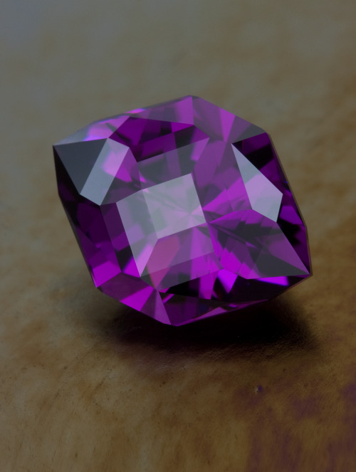 Purple Chryseus in Tanzanian Garnet • 4.30 carats • The New Gemstone Design and Precision Faceting •