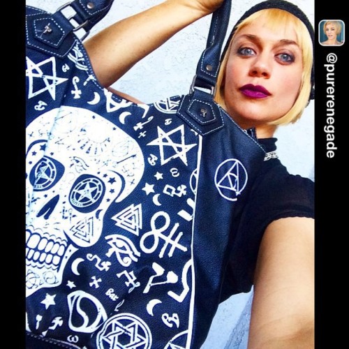 Repost from @purerenegade via ✨Magickal symbols! Love my new #vegan #witch bag from @theofficialvv. 