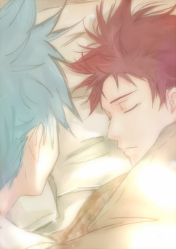 basketballpoetsociety:  Title: We’re Late Akashi kunCharacters: Akashi Seijuurou and Kuroko TetsuyaPairing: AkaKuroChallenge:  OTP Battle (59)Submitted by: Mosaku-k 