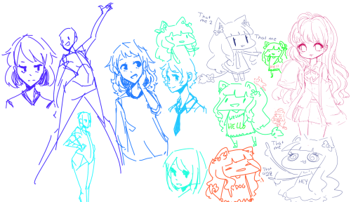various drawpiles with other people &ndash; twitter handles in the image captions.or, in order: _che