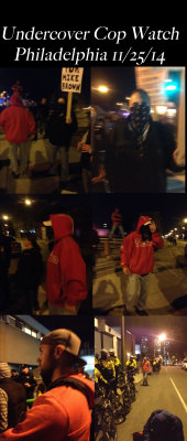 autonomous-geordie:  anarchadelphia:  Last night during the Ferguson protests in Philly there were at least two dozen people in full bloc mixed throughout the march. In addition there were dozens of people with bandannas, or scarves covering their faces.