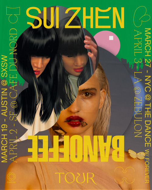Sui Zhen x Banoffee US Tour 2020 Poster. Designed By Francisco Lopez Studio a.k.a. Mogollon