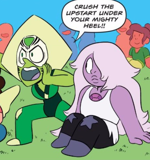 crystalwitches:  me girls in the new su comicbonus sir peridot: