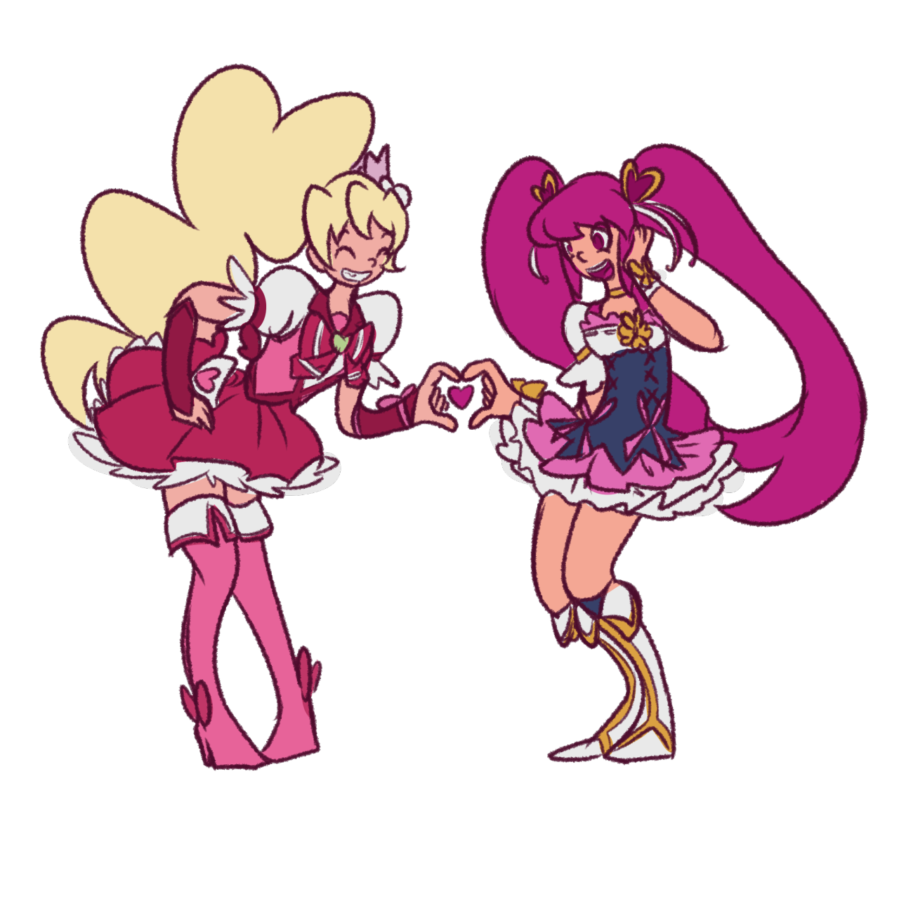 Cure Peach and Princess Peach Outfit Swap