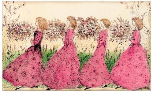 illustrated-story:Annie French-  Bridesmaids; The Veils; Meadow Breeze