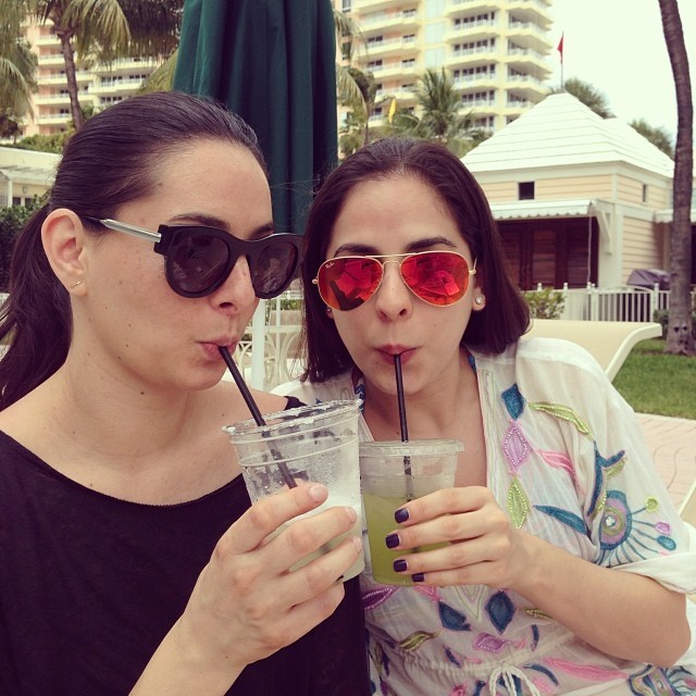 Poolside day drinking!!! #sisters #miami #easterbreak (at Ocean Club Beach Bar & Grill)