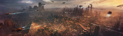 Sci-fi City by M-Delcambre 