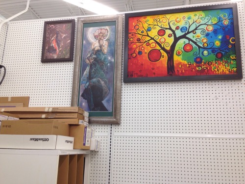chibiokamiko: Hanging art in my frame shop! My fanart of the Gaang is there! The original is the one