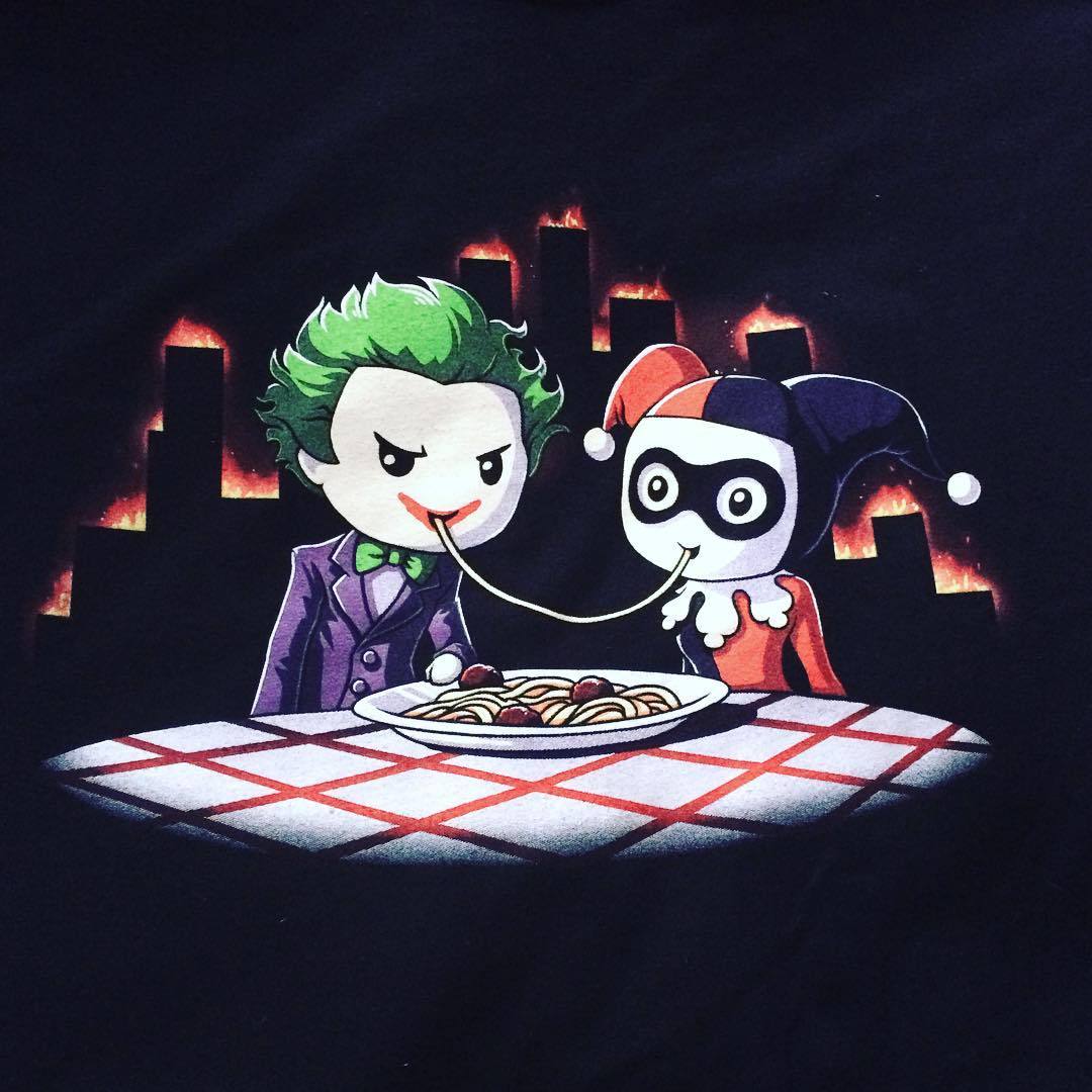 My t-shirt of choice for today ^_^ thank you @teeturtle your stuff it just so awesome! So in love with it 😍 #tshirt #jokerandharley #madlove #teeturtle