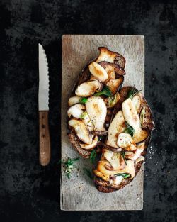 life1nmotion:  Bread with Fried Mushrooms