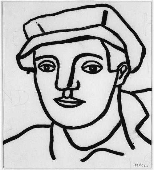 artist-leger:Head constructor via Fernand LégerSize: 45x50 in