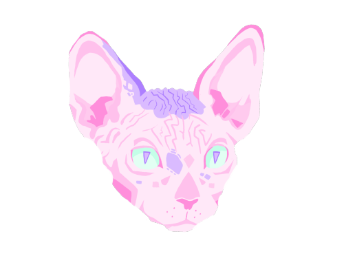 Oh look, a naked cat that is also transparent!