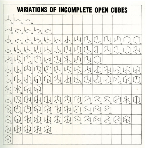 pinkfrequency:  Variations of Incomplete Open Cubes Sol LeWitt