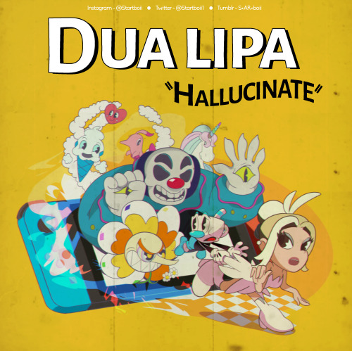 startboii: Dua Lipa x Cuphead - “Hallucinate&quot;  the animated MV gave me strong Cu