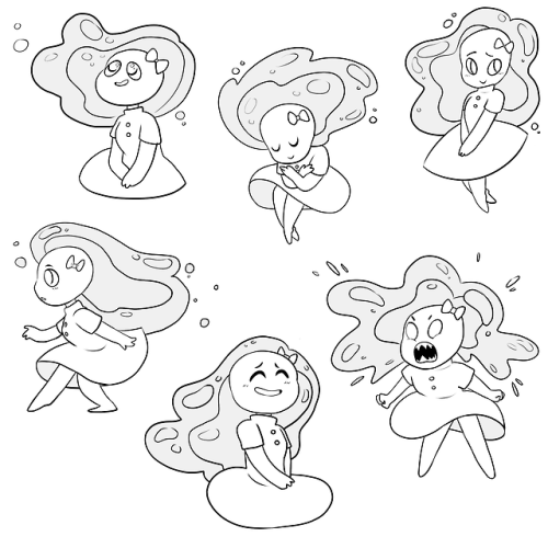 Doodles of Natasha the Water Sprite