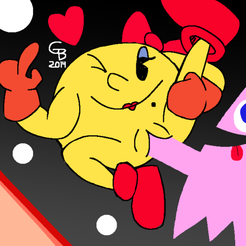 Ms. Pacman can handle the balls