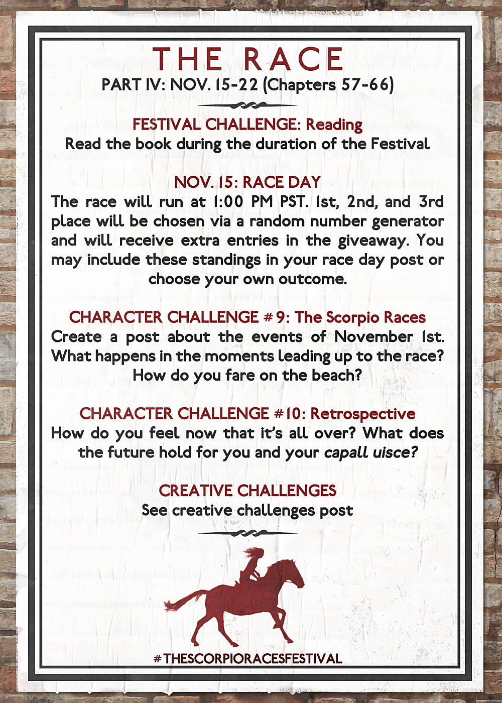 thescorpioracesfestival:   WELCOME TO THE SCORPIO RACES FESTIVAL 2015 Returning for