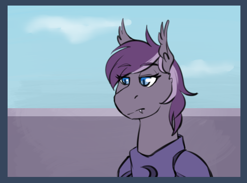 askheartandviolet:  askparch:  #25 “……………” Featuring  Violet rose  [Violet Rose]: I have not met many unicorns before, but after this, I am not sure I want to. Confused bat is confused. Many thanks to askparch for the enjoyable interaction!