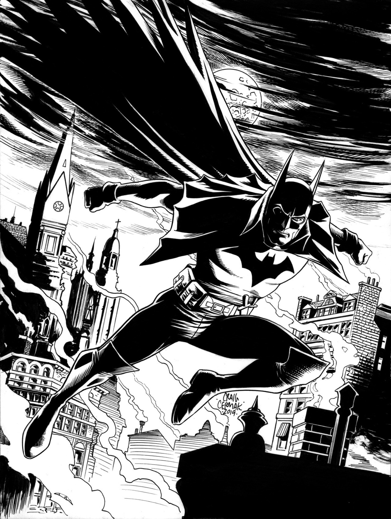 CRAIG CERMAK — Batman - Gotham by Gaslight 9″x12″ commission...
