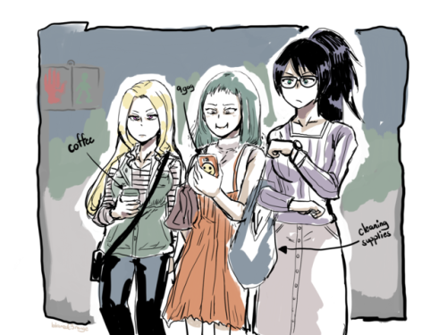 blamedorange:Lady heroes… on-duty and off-duty