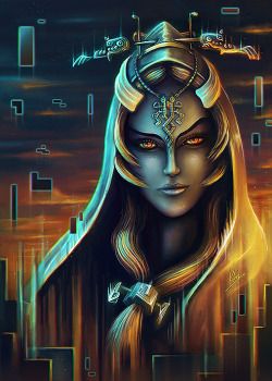 geeksngamers:  Twilight Princess: Midna Portrait - by DarthiaWolf