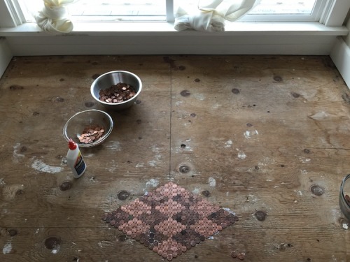 Porn mymodernmet:DIY Renovation Uses 13,000 Pennies photos