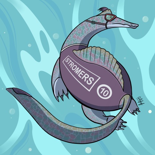 An aquatic racing Spinosaurus for June’s #characterdesignchallenge
