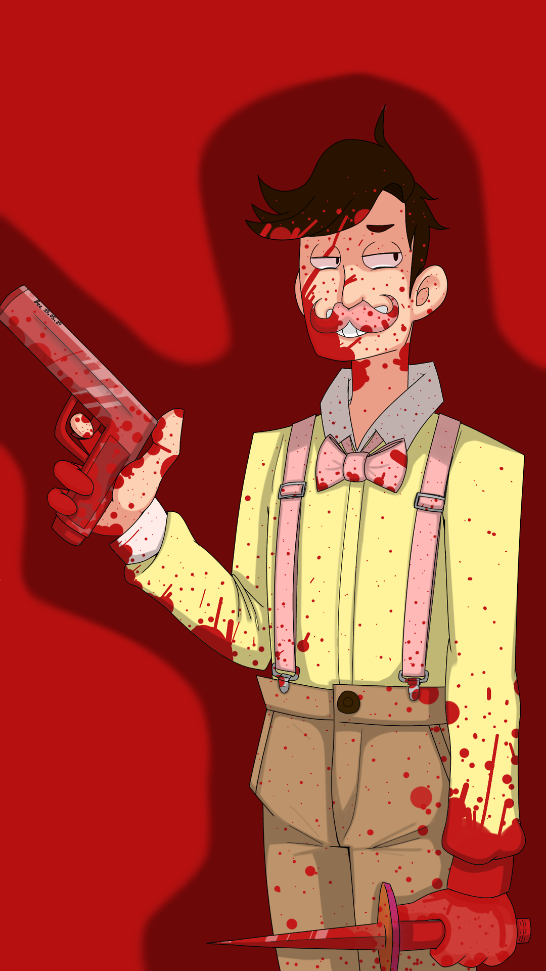 coffeeloverbee:  Art backup Painting blood was quite funny. I was smiling all the
