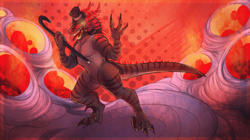 Old CommissionDapper Demon Dino!