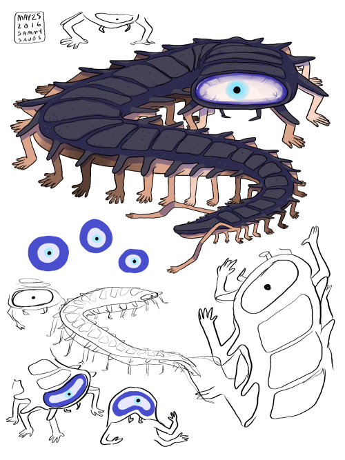 some concept stuff for my comic!the evil eye