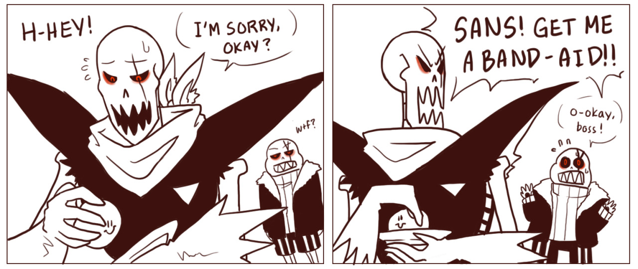 smolandtolskeletons:  From that day on, Papyrus would sometimes find that someone