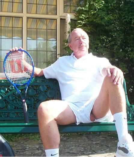 the-jv:  backfur:  Follow www.backfur.tumblr.com  Looks like he’s done with tennis and ready for some activity in the bedroom.  Hot. 